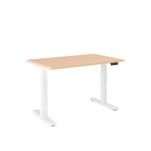 Adjustable Top Single Desk from Collection L with White Legs