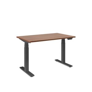 Adjustable Peak Single Desk – Collection L with Charcoal Legs