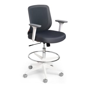 Max Mid-Again Drafting Chair with White Body